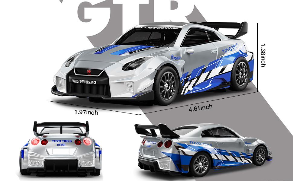Mini Porsche 911 RC Car 1/43, Alloy 4WD Drift RC Vehicle with Gyro & LED Lights, 2.4G High Speed Remote Control Hobby Toy, ARRIS Version for Men Gift