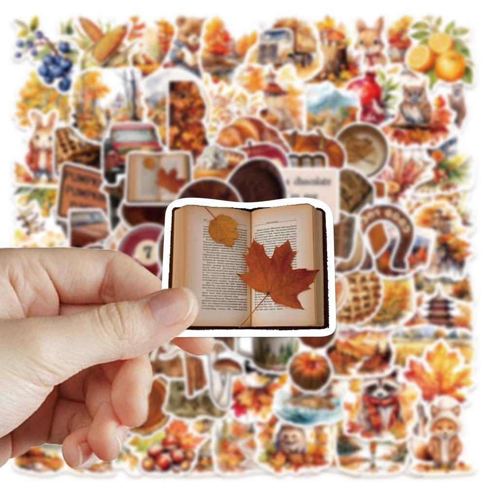 103Pcs Autumn Fall Stickers, Vintage Harvest Aesthetic Decals, Great Gift for Handcraft Lovers, Decor for Scrapbook, Journal, Planner, Card Making, Water Bottle, Luggage, Stickers For Scrapbooking