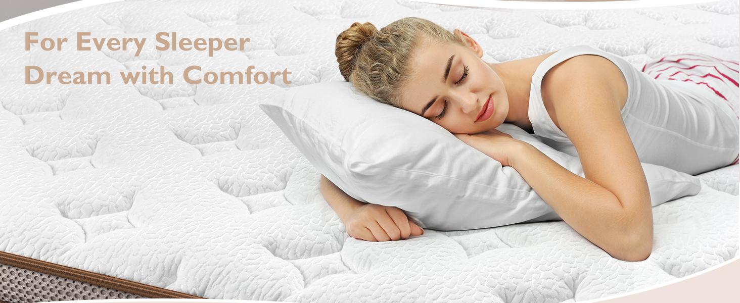 BedStory Queen King Mattress - 12'' Hybrid Mattress - Gel Memory Foam & Pocket Springs for Pressure Relief & Motion Transfer, Bedroom Luxury Usa