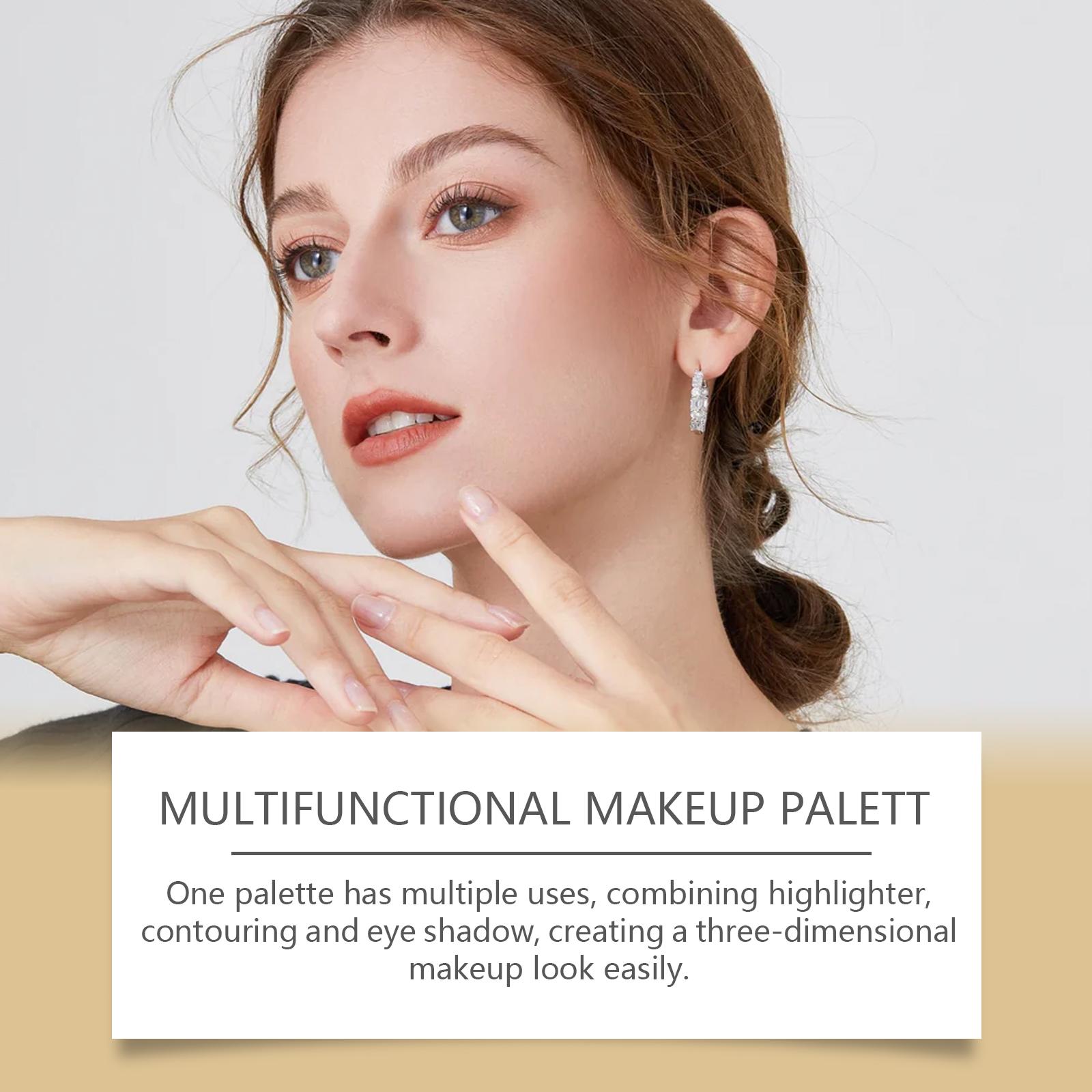 AMZ A Multi-Functional Makeup Palette Featuring Gilded Eyeshadow, Contouring, Blush, Highlighter, And Eye-Lifting
