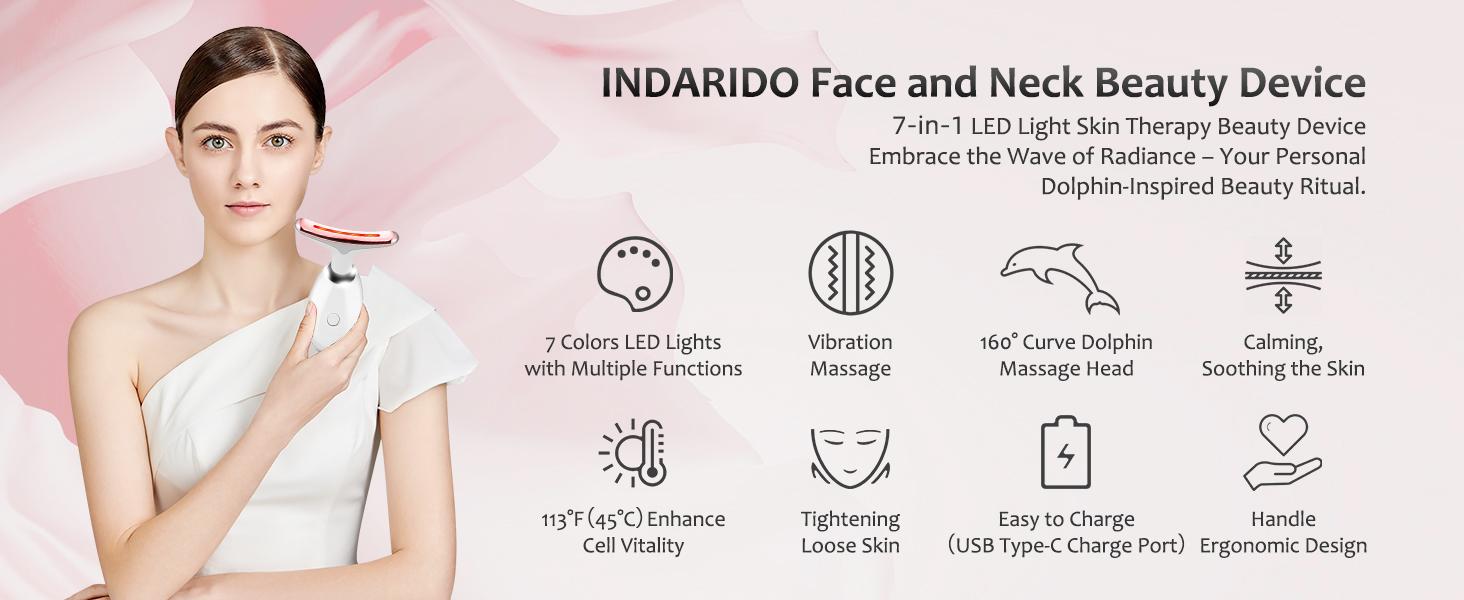 7 Color Facial Massager Tool with 7 LED Lights High-frequency Vibration Adjustable Power Levels for Neck Facial and Leg Soothing Blackhead Removal Christmas Gift 7 Color Facial Massager Tool with 7 LED Lights High-frequency Vibration Adjustable Power Levels for Neck Facial and Leg Soothing Blackhead Removal Christmas Gift