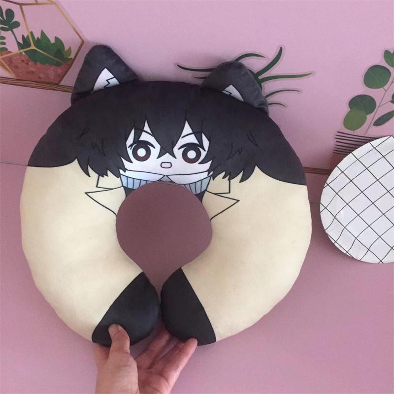 Bungou Stray Dogs Edogawa Rampo Cosplay Travel Neck Pillow Fyodor Dostoyevsky U-Shaped Plush Cushion Toy