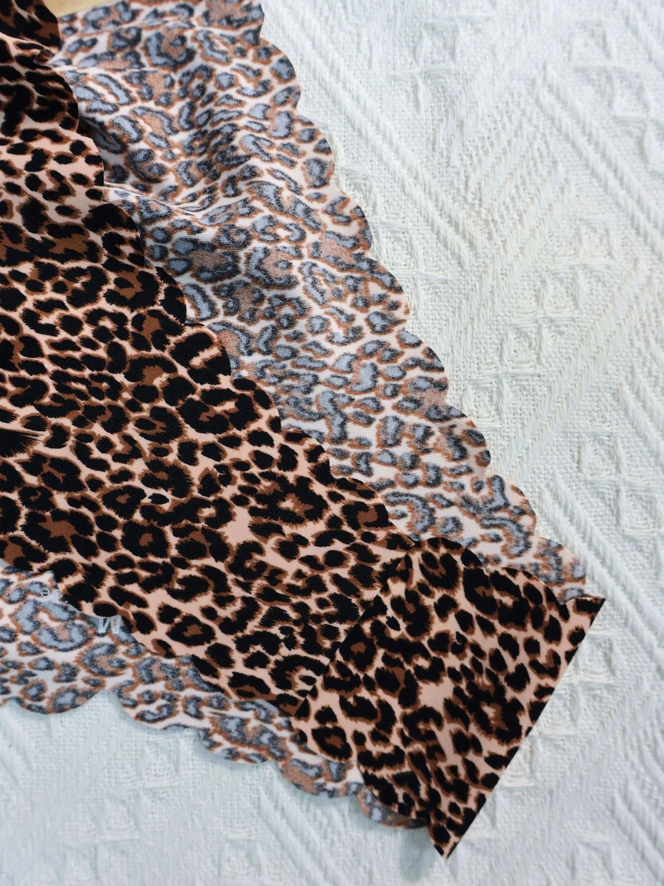 Women's Seamless Triangle Panties, 10 Pcs Set, Solid Color, Leopard Print & Floral, Comfortable One-Piece Design, V-Shape Waistband, Sporty Style