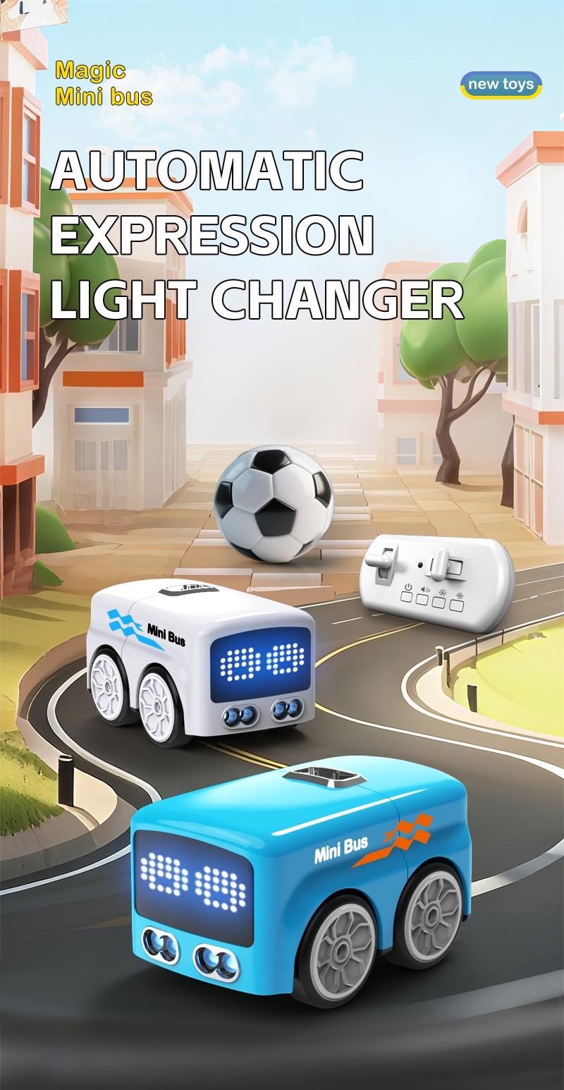 Magic Mini RC Bus Remote Control, Gesture Sensing, 5 Fun Modes, Smart Follow, Automatic Expression Change, Unisex Toy for Kids over 3 Years