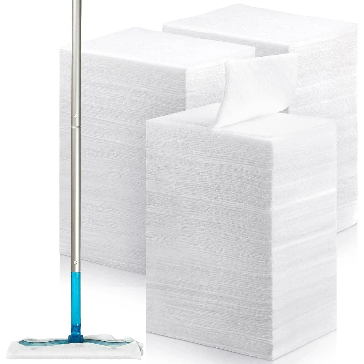 300 Count Dry Sweeping Cloths Compatible with  Sweeper | Disposable Dusting Refills for Hardwood Tile Vinyl Floor,  Dust Hair Debris, 11.81 X 8.66 Inch Mop Pads