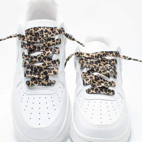 Fashion Leopard Pattern Shoelaces, Ladder Laces, Casual Versatile Shoes Accessories for Women & Men, Shoes Accessories for Sneakers, Sports Shoes, Running Shoes, Shoe Strings for Sneakers