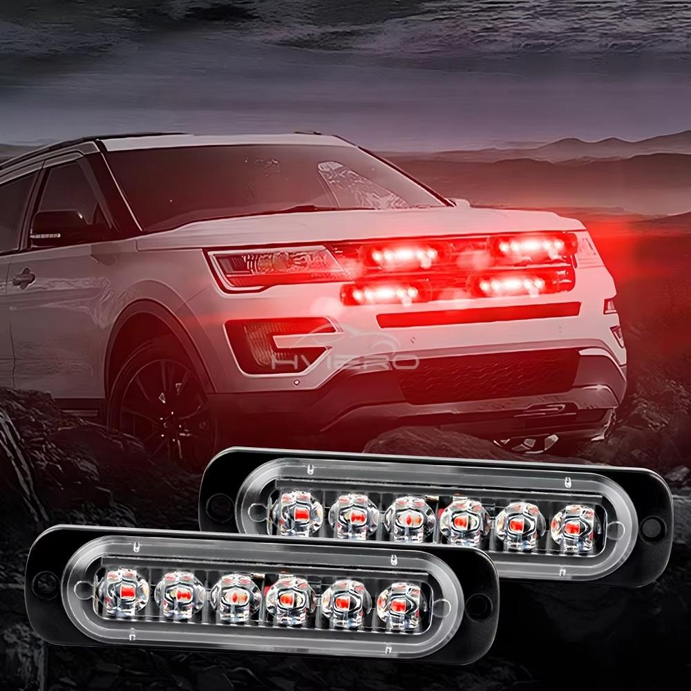 24 LED Strobe Light Wireless Car Emergency Flashing Light Car LED 12V-24V Trailer Truck Strobos Police Warning Light Auto Diode Lamp Strobe Car Lights