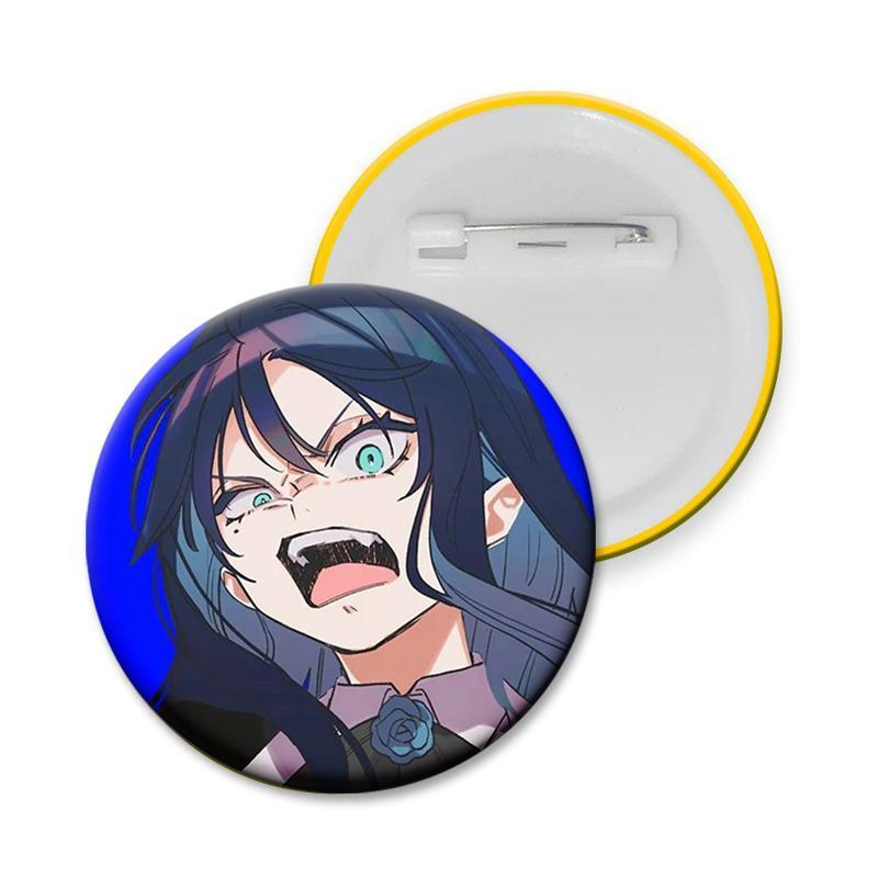 32/44/58mm Ado Kyogen X Uta Enamel Pins I Love Ado Vintage Anime Brooch Creative Badge for Hat Bag Decoration Fans Collect Gifts