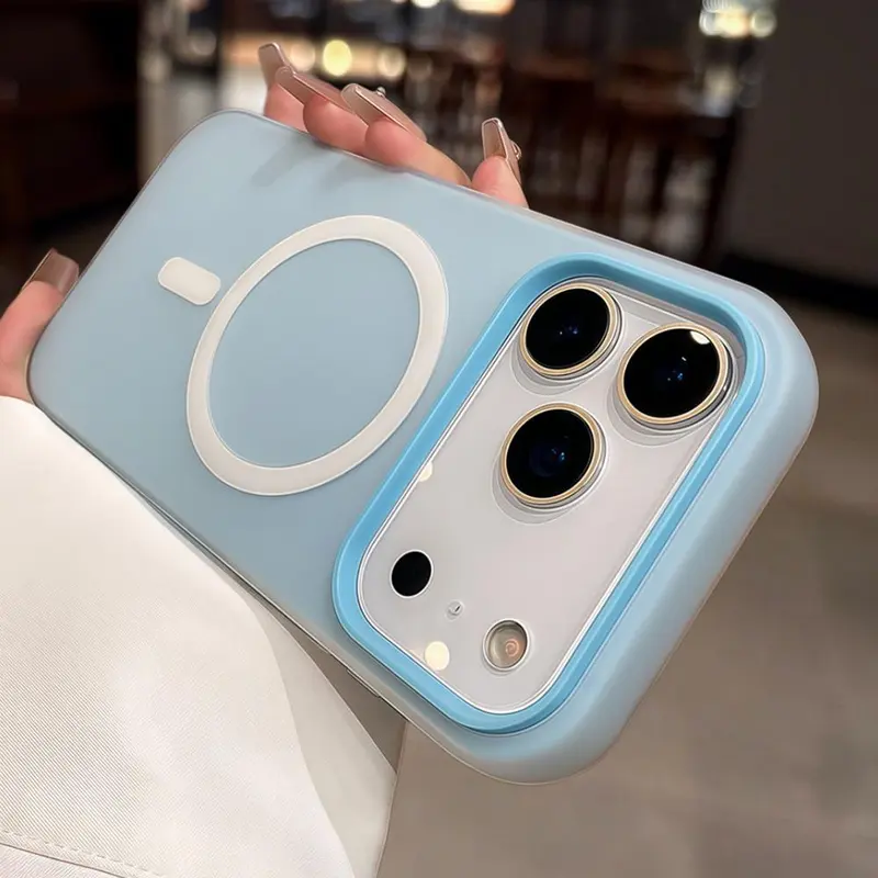 2-in-1 Magnetic Protective Casing for iPhone 18 Pro Max, 17 Pro Max, 16 Air - TPU Material, Anti-Drop Lens Protection, Non-Slip Hard Cover, Cellphone Smartphone Accessories for Women