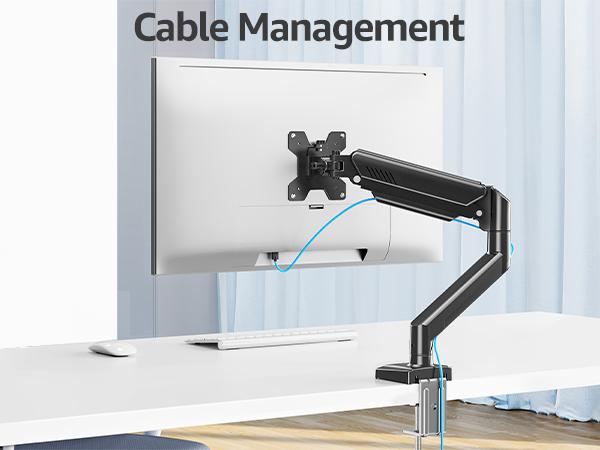 Hot Deal  Gas Spring Single Monitor Desk Mount for 13"-32" Screens
