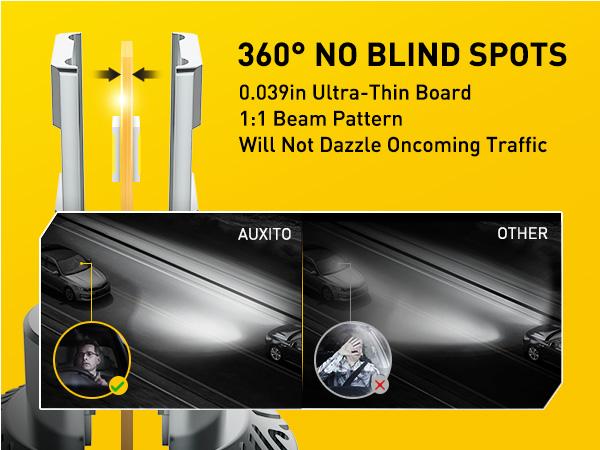 AUXITO H11 H9 H8 LED Bulbs Fog Light Bulbs,Headlight Bulbs, 900% Brightness 6500K Cool White, CSP LED Chips Fog Lamps Replacement, Play and Plug, Pack of 2 AUXITO H11 H9 H8 LED Bulbs Fog Light Bulbs,Headlight Bulbs, 900% Brightness 6500K Cool White, CSP LED Chips Fog Lamps Replacement, Play and Plug, Pack of 2