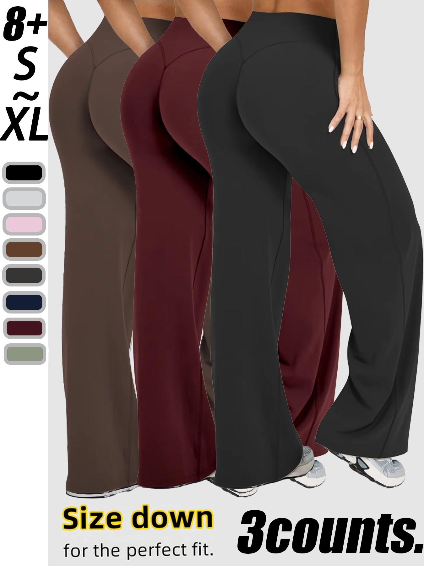 High Waist Sporty Yoga Pants, Fitted Plain Design, Comfortable Workout Apparel, Ideal for Outdoor Activities, All-Season Wear, Fitness Bottoms