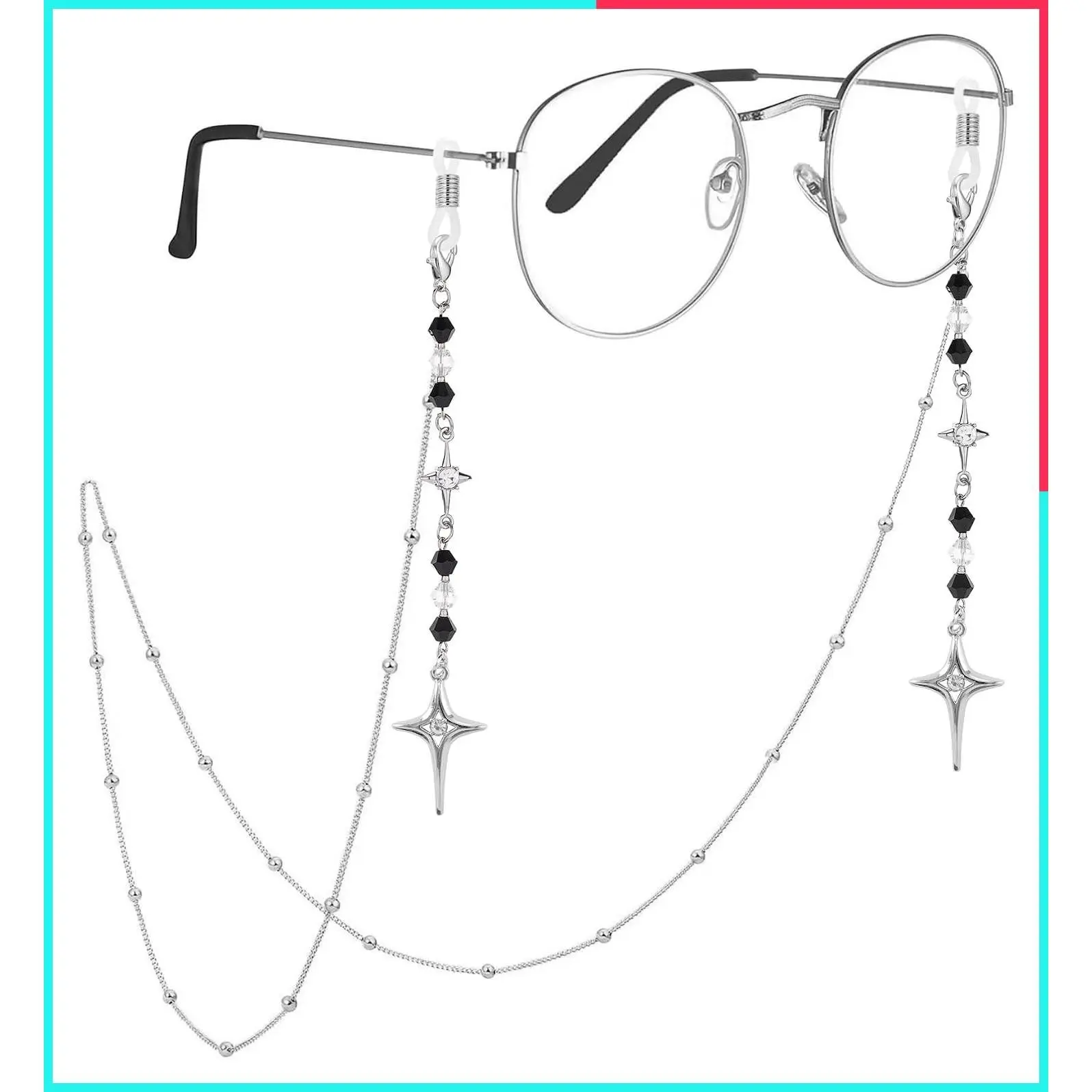 Adjustable Stylish Eyeglasses Chain for Women – Glasses Holder, Sunglasses Strap & Charm, Versatile Eyewear Accessory, Bracelet or Mask Chain, Gift for Women Mom Grandma Friends