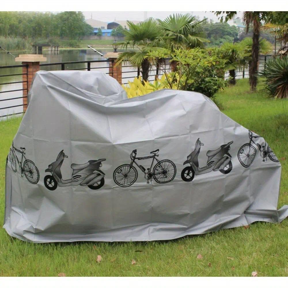All-Weather Universal Bike Cover for Outdoor Storage, UV Protection Dust & Wind Resistant, Heavy-Duty Bicycle Shield