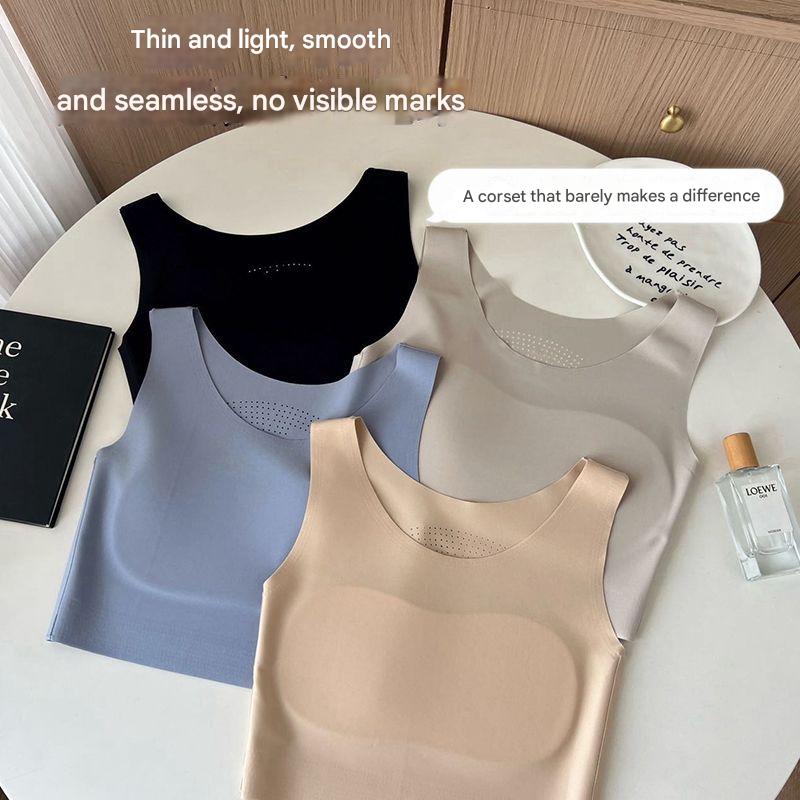 Women's Wireless Chest Binder Bra, Seamless Fit Tomboy Flat Chest Shaper, Wide Straps, Breathable for Yoga & Daily Wear