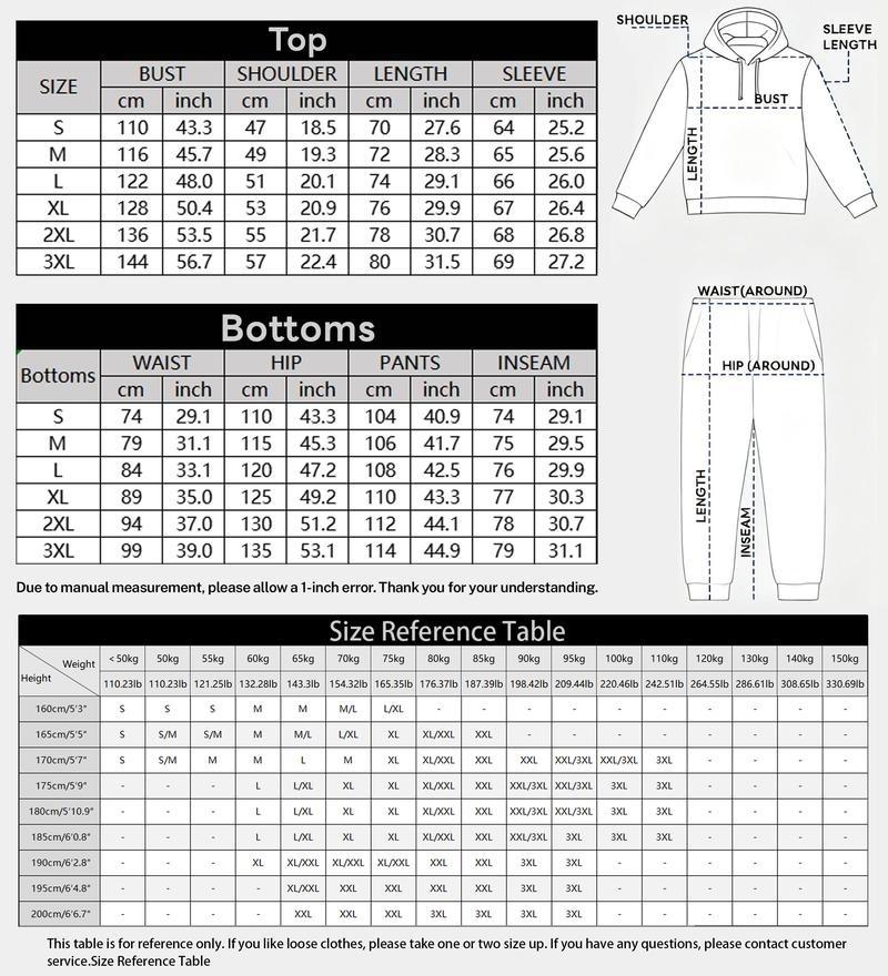 Men's Faith Printed Hoodie and Drawstring Sweatpants Set, Menswear, Casual Athletic Long Sleeve Hooded Jacket & Trousers for Fall & Winter, Men's Clothing for Daily Wear, Sportswear Indoor Outdoor, Tracksuit, Athleisure Summer Clothes
