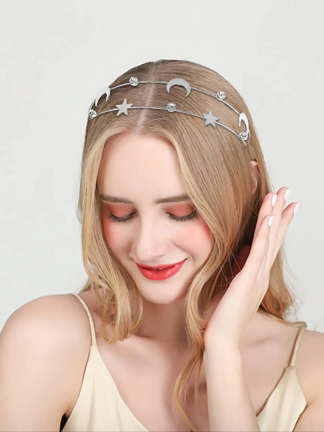 Rhinestone Star Decor Headband,  Elegant Hair Accessories for Women & Girls, Trendy All-match & Exquisite Hair Accessories Suitable for Daily and Party Use