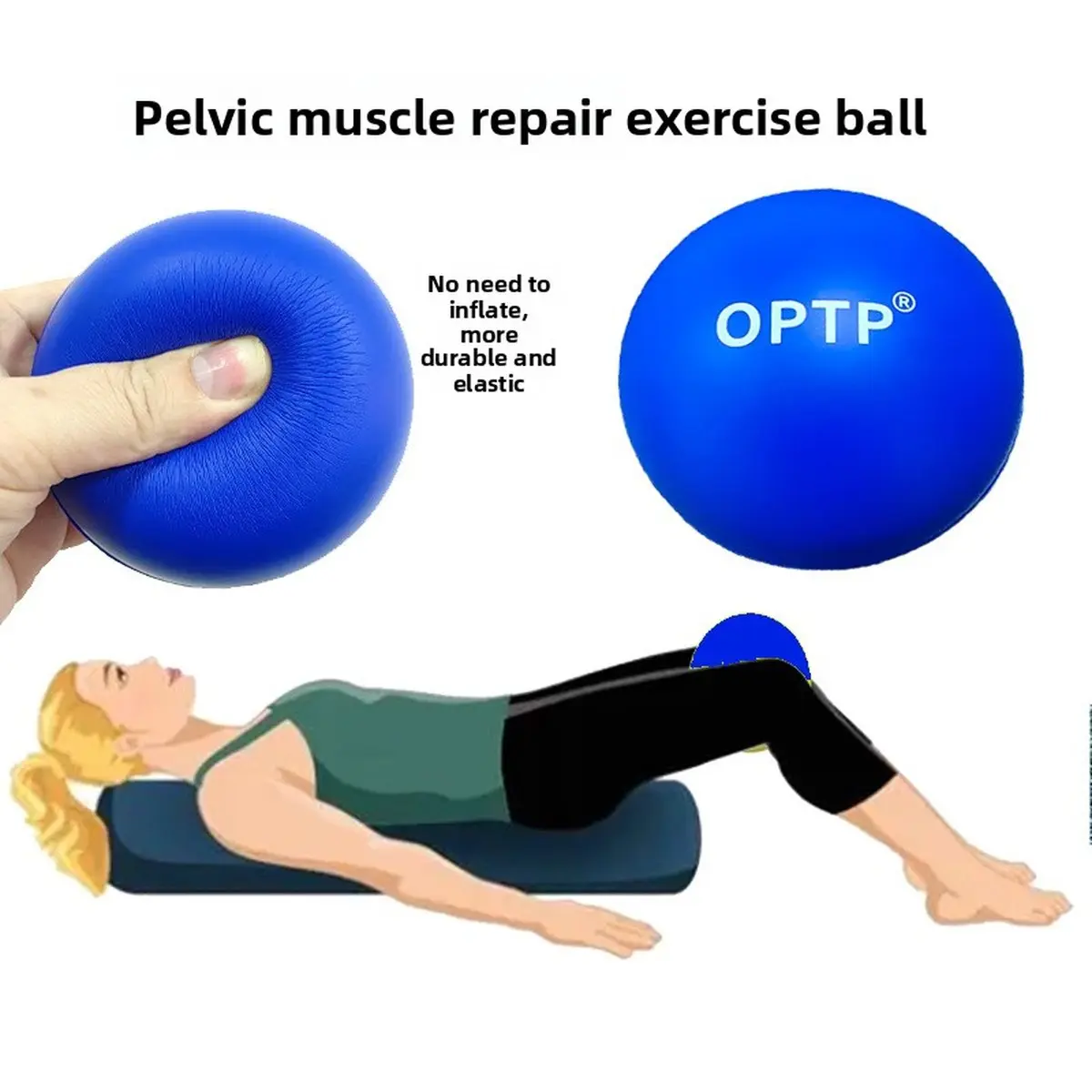 10CM Solid Soft Franklin Ball, Pelvic Floor Training Yoga Ball, Fitness Massage Soft Ball for Body Workout