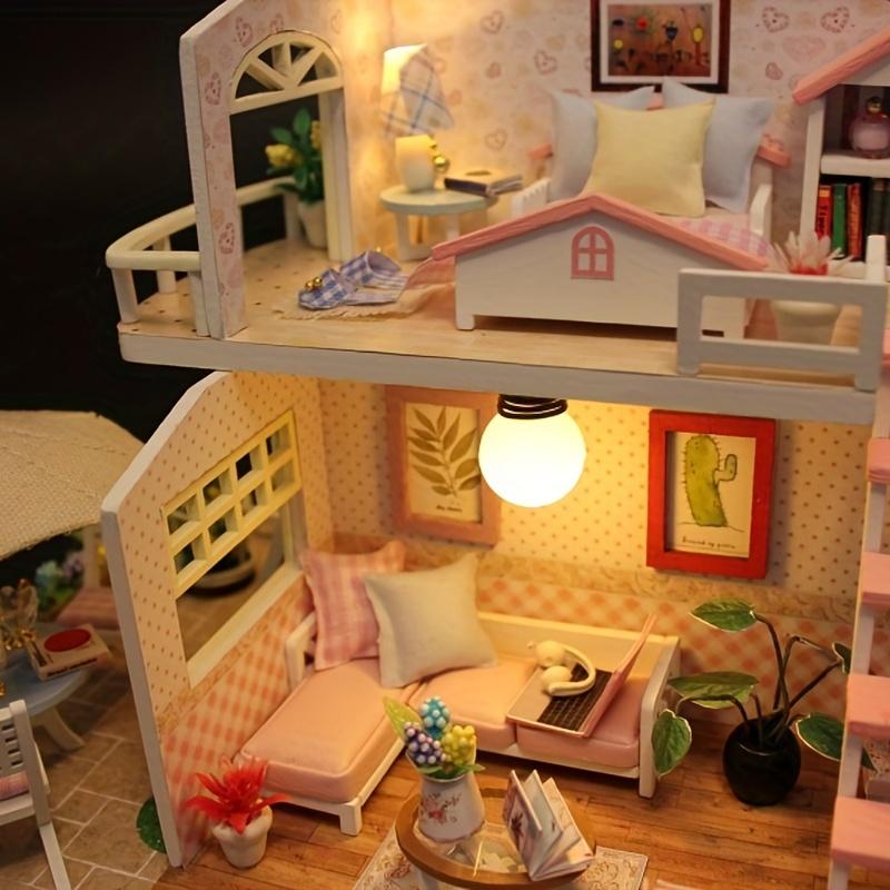 Handmade DIY Wood Craft Kit, 1 Count 3D Creative Assembly Wooden House Model, Birthday Gift, Gift