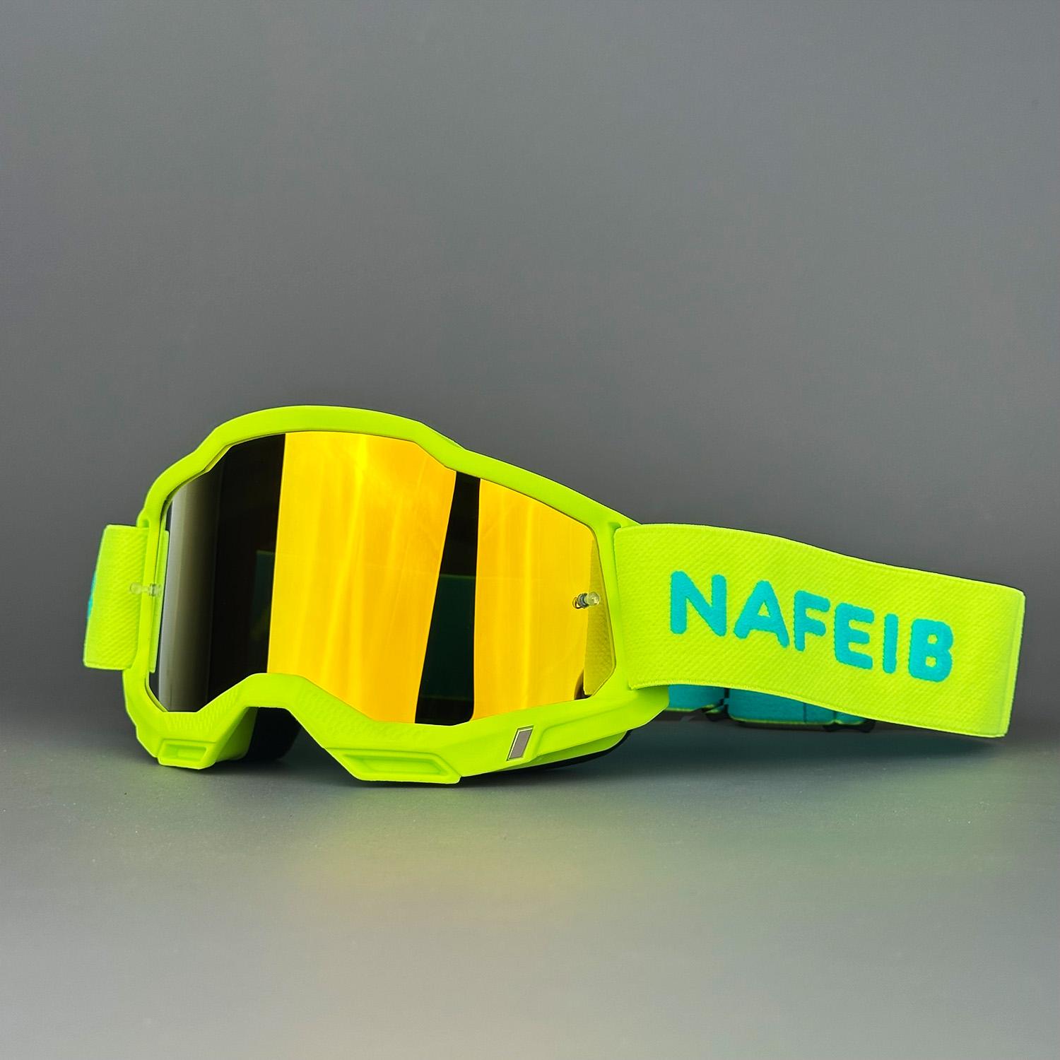 NAFIEB High-Performance OTG Goggles: Compatible with Prescription Glasses, Scratch/Dust Resistant, Airflow System, Secure, Adjustable. For Riding, Skiing. Ideal Holiday Gift.