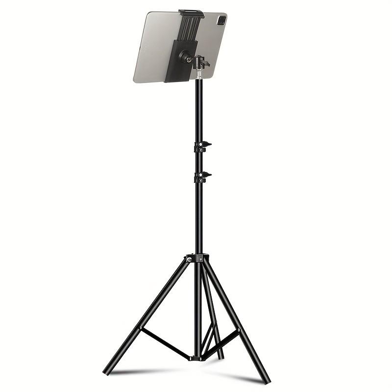 Adjustable 55cm Tablet Stand, Tablet Mount, Adjustable Height Phone Holder for iPhone & Tablets, 360° Rotation, Three-Axis Movement, Live Streaming, Tripod Base, Multi-Functional Device Stand
