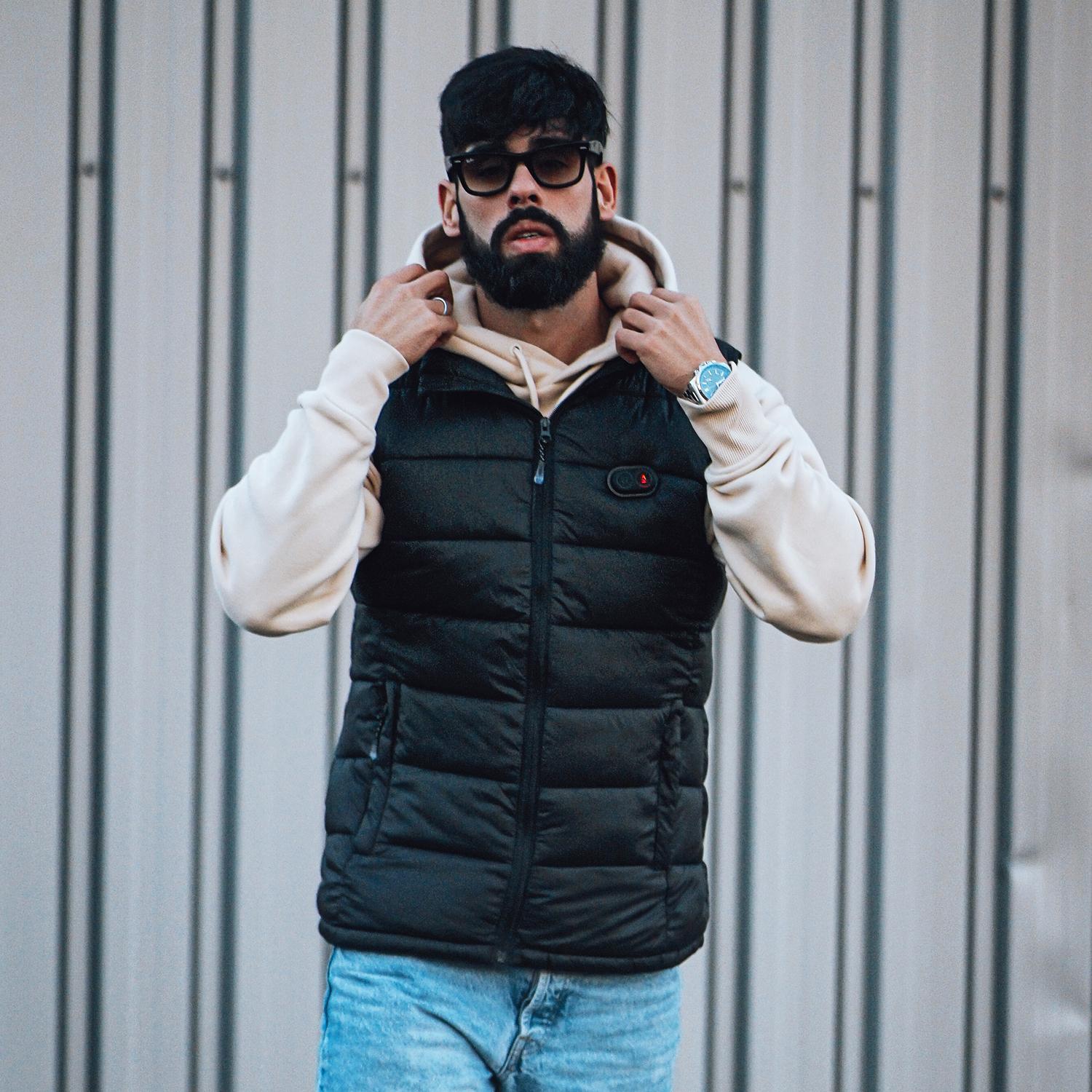 [Power Bank or Battery Pack Not included] Unisex Heated Vests Waterproof with Massage Slim Fit Fleece Warm Lightweight Heated Puffer Vests