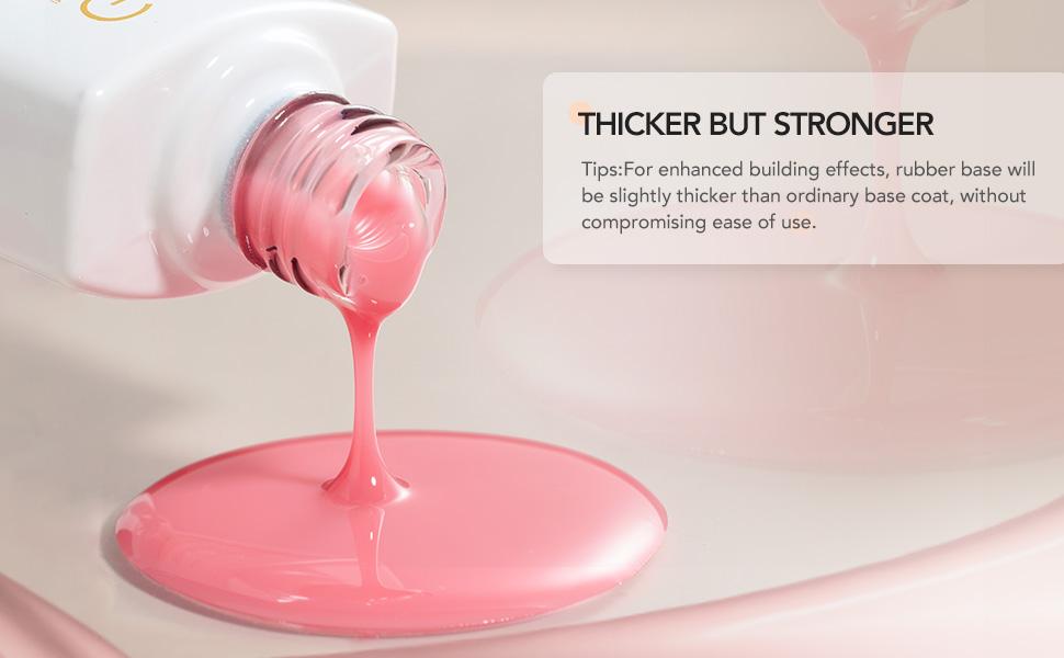 GAOY Rubber Base UV Gel Set, Jelly Builder Base Nail Gel Nude Sheer White Pink Christmas Gift Idea, 2-in-1 Soak Off Base Gel Nail Strengthener