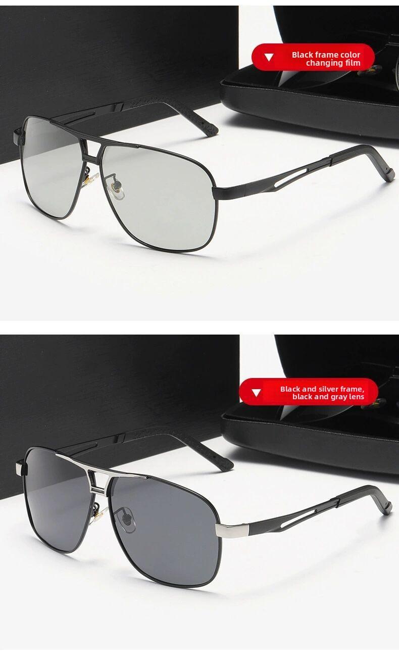 Aviator Photochromic Polarized Driving Sunglasses for Women Men,UV400 Anti-Glare Wrap Around Shades,Lightweight Durable Eyewear for Driving,Fishing&Outdoor Sports