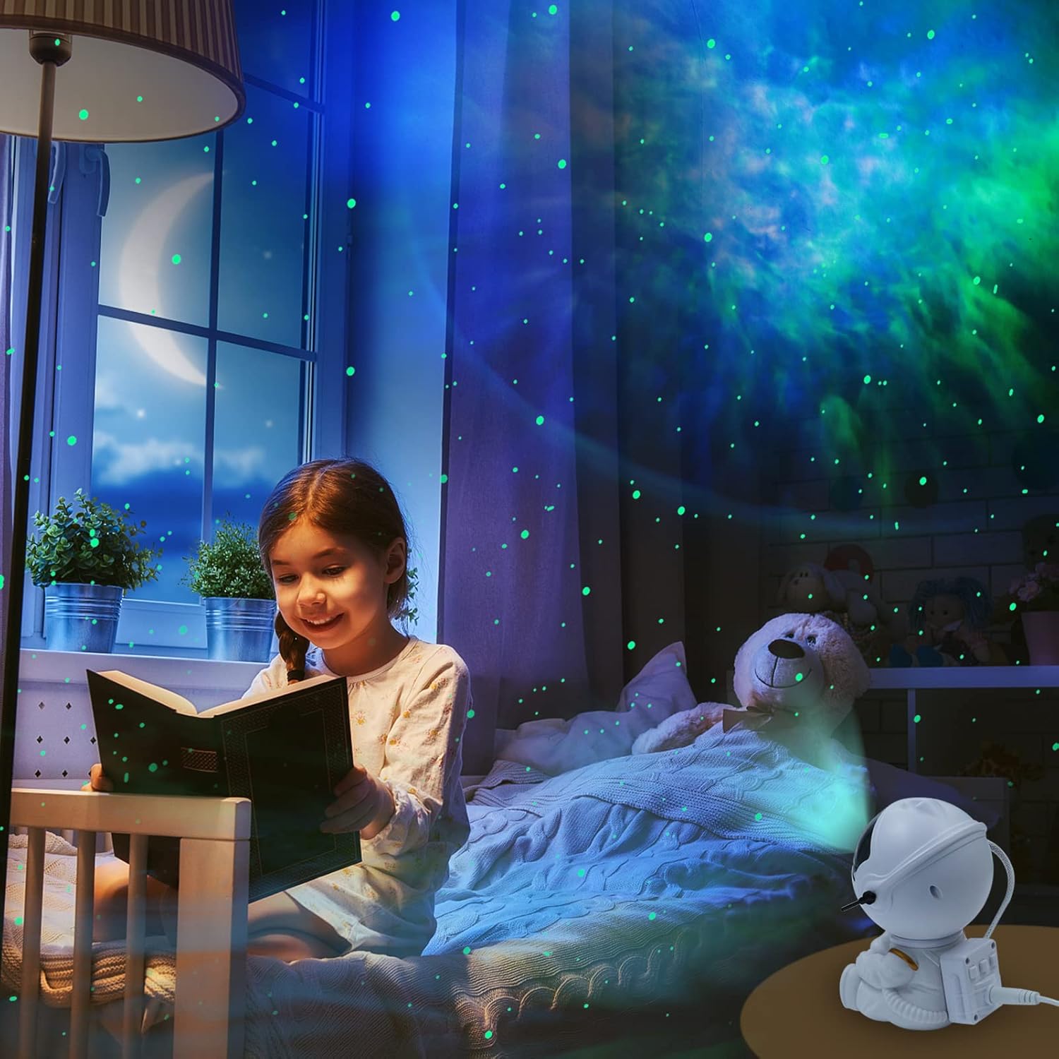 360 Degree Adjustable Astronaut Star Projector Night Light, Starry Sky Projector, Remote Control, Dimmable LED Lamp, Timer Function, Home Decor, Bedroom Lighting