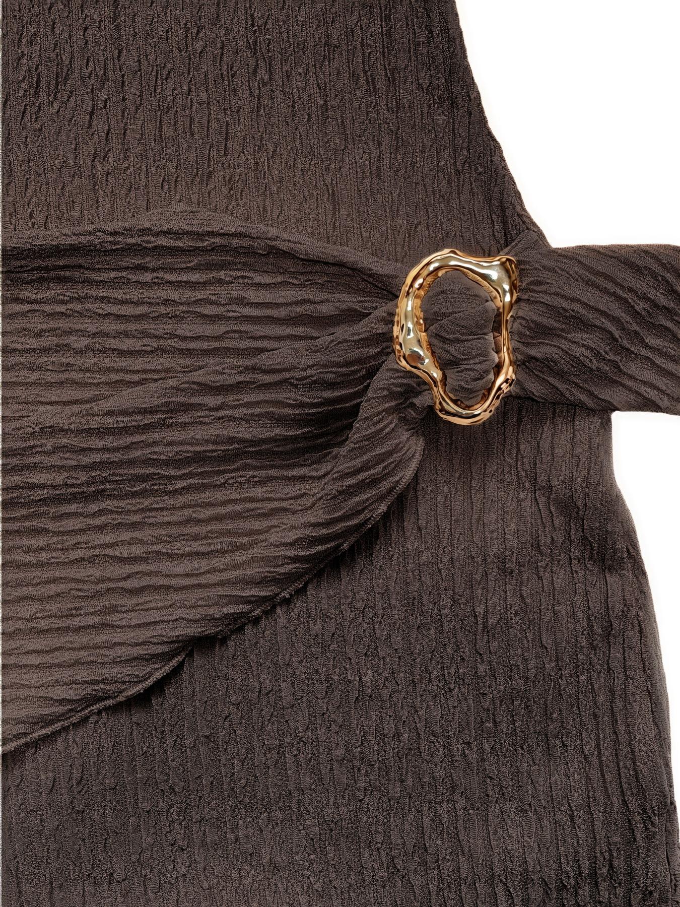 Elegant Bodycon Dress with Flared Sleeves, Long Sleeve, Slim-Fitting Waist Design, Perfect for Casual & Formal Wear, Women's Fashion Clothing