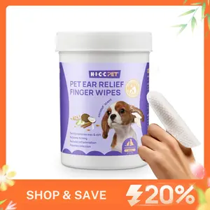 【SpringGlowUp】HICC PET Ear Finger Wipes Gentle Daily Cleaner with Coconut Oil Natural Wipes – Anti Itch & Odor Control – Safe for Puppies, Dogs & Cats – 50ct 100 & 200 Pad#petlife Poodle