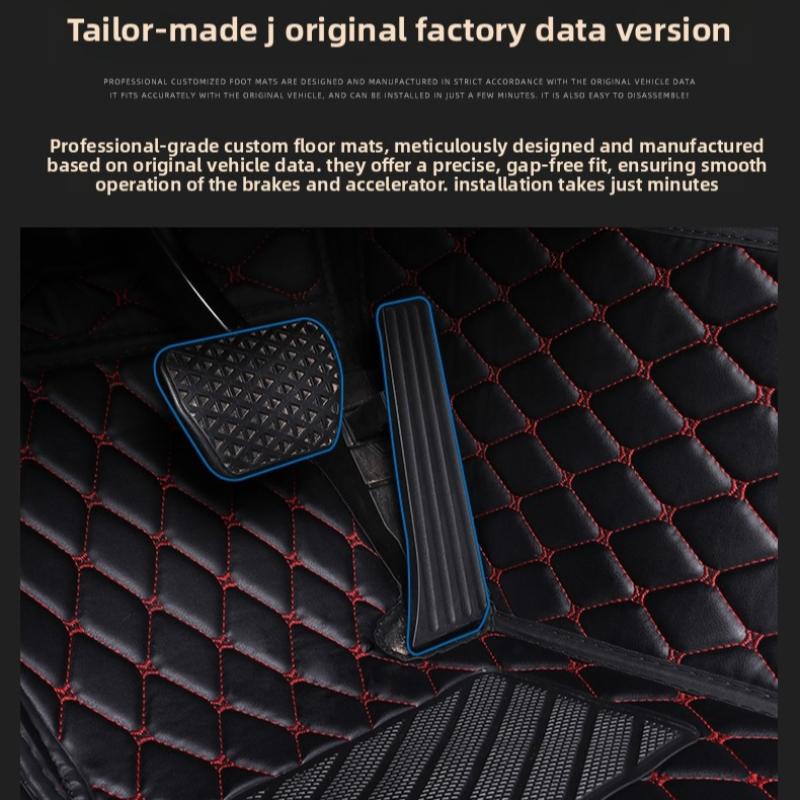 Car floor mats are suitable for Nissan Juke、Pathfinder R51、March、Tiida、Qashqai、d40、Versa、Kicks、Patrol、X Trail T32、Note E12、Teana j32, PU leather car floor mats, wear-resistant and anti slip mats, car interior accessories, not sold in the UK