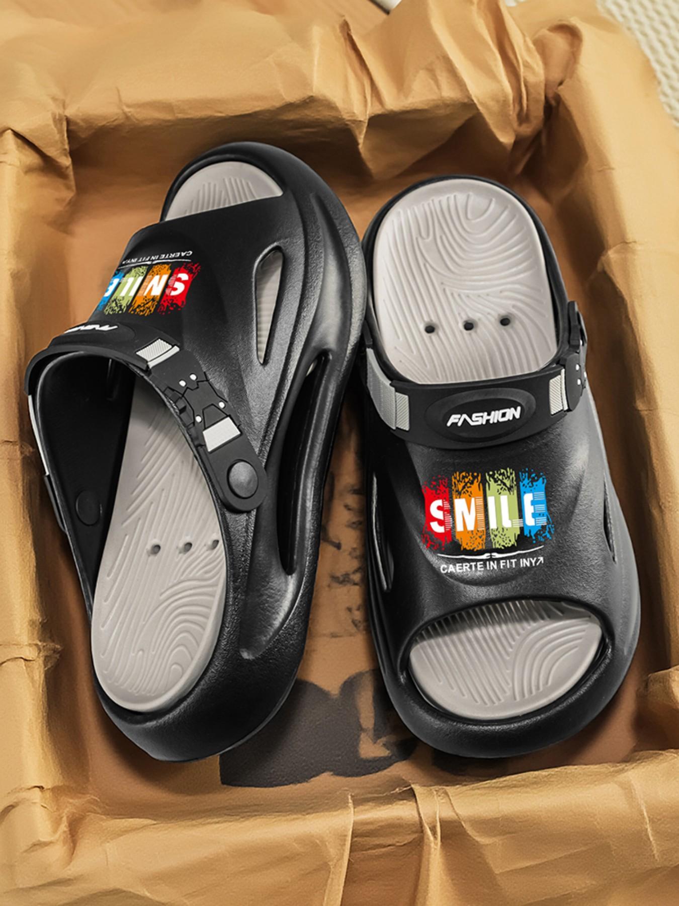 Men's Summer Outdoor Anti-Slip Sports Beach Sandals, Thick Sole Comfortable Flip Flops, Dual Color New Arrival Men's Shoes