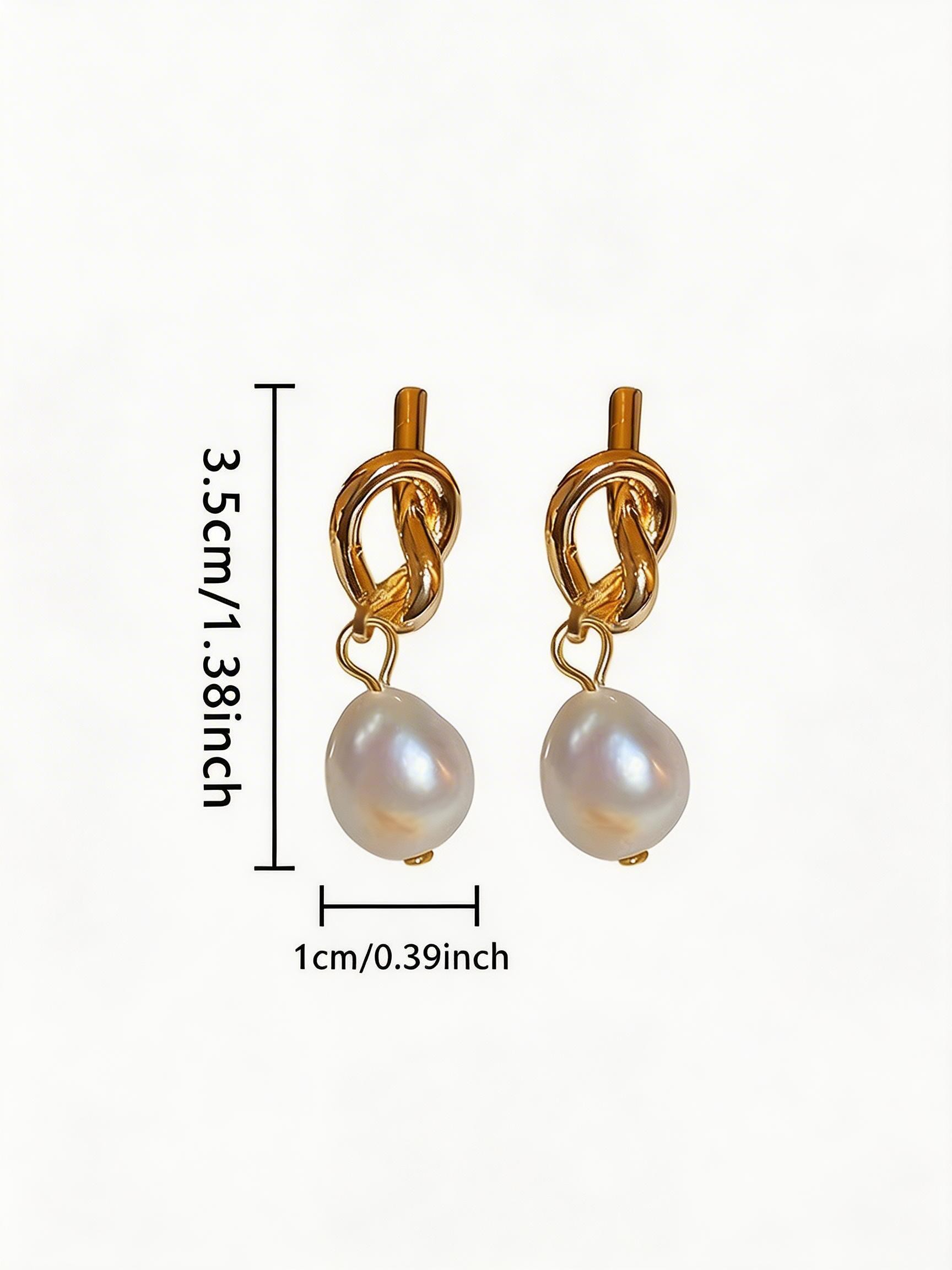 Elegant Simulated Pearl Earrings Set, French Style Minimalist Design, Perfect Gift for Women, Ideal for Daily Wear & Parties