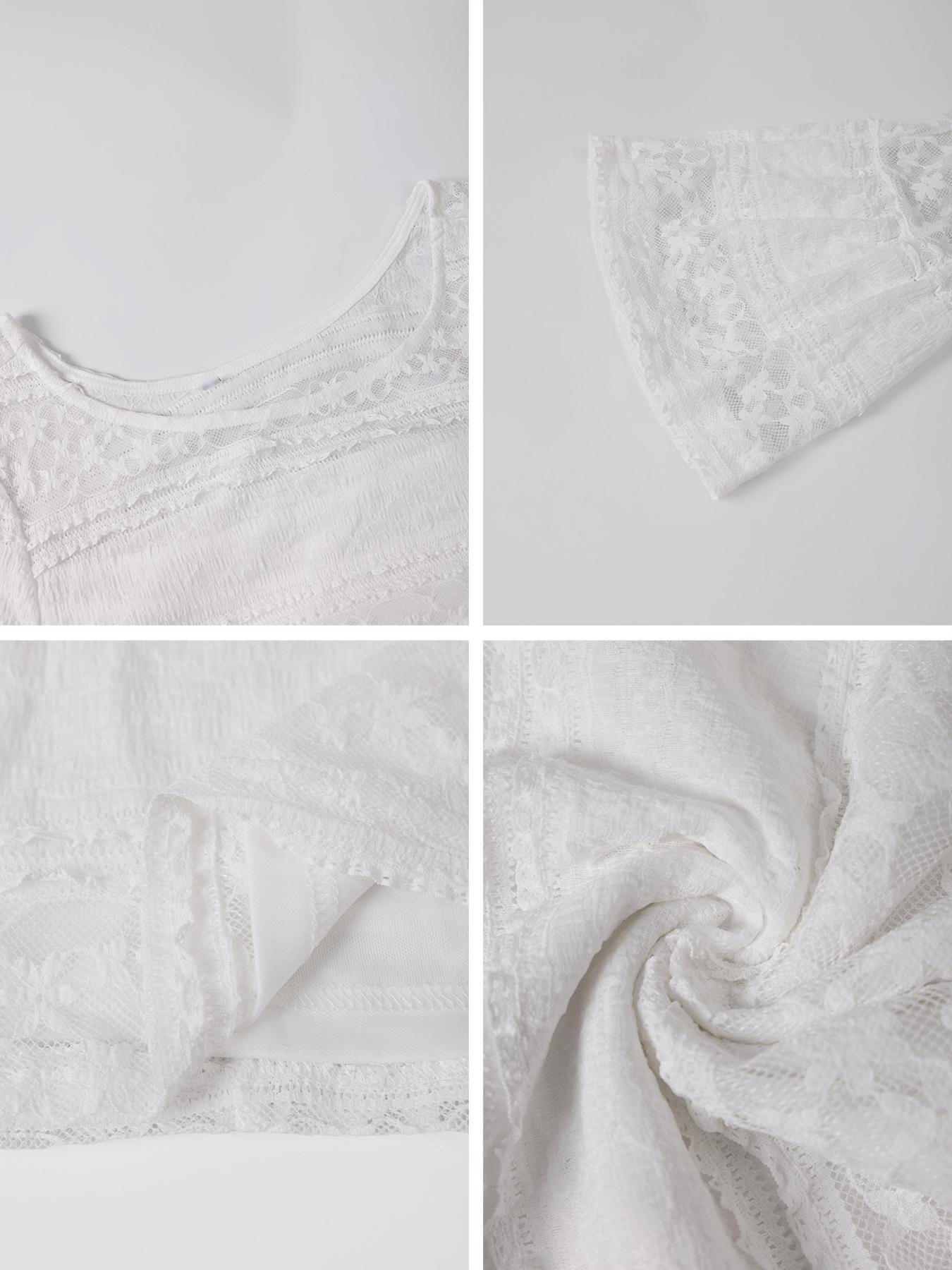 Women's Elegant Slim-Fit Plain Woven Dress, Fall Fashion Bell Sleeve Long Dress, Casual Daily Wear, Comfortable & Stylish Design