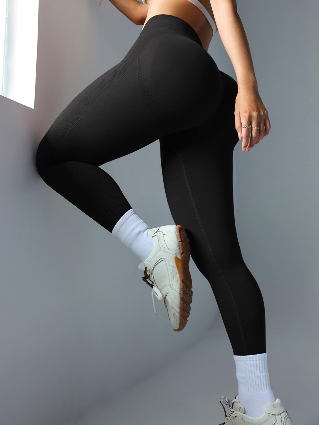 Women's High Waisted Yoga Pants, Butt Lifting Tummy Control, Sporty Style, Perfect for Sports and Daily Wear, High Stretch Leggings, Fall & Winter