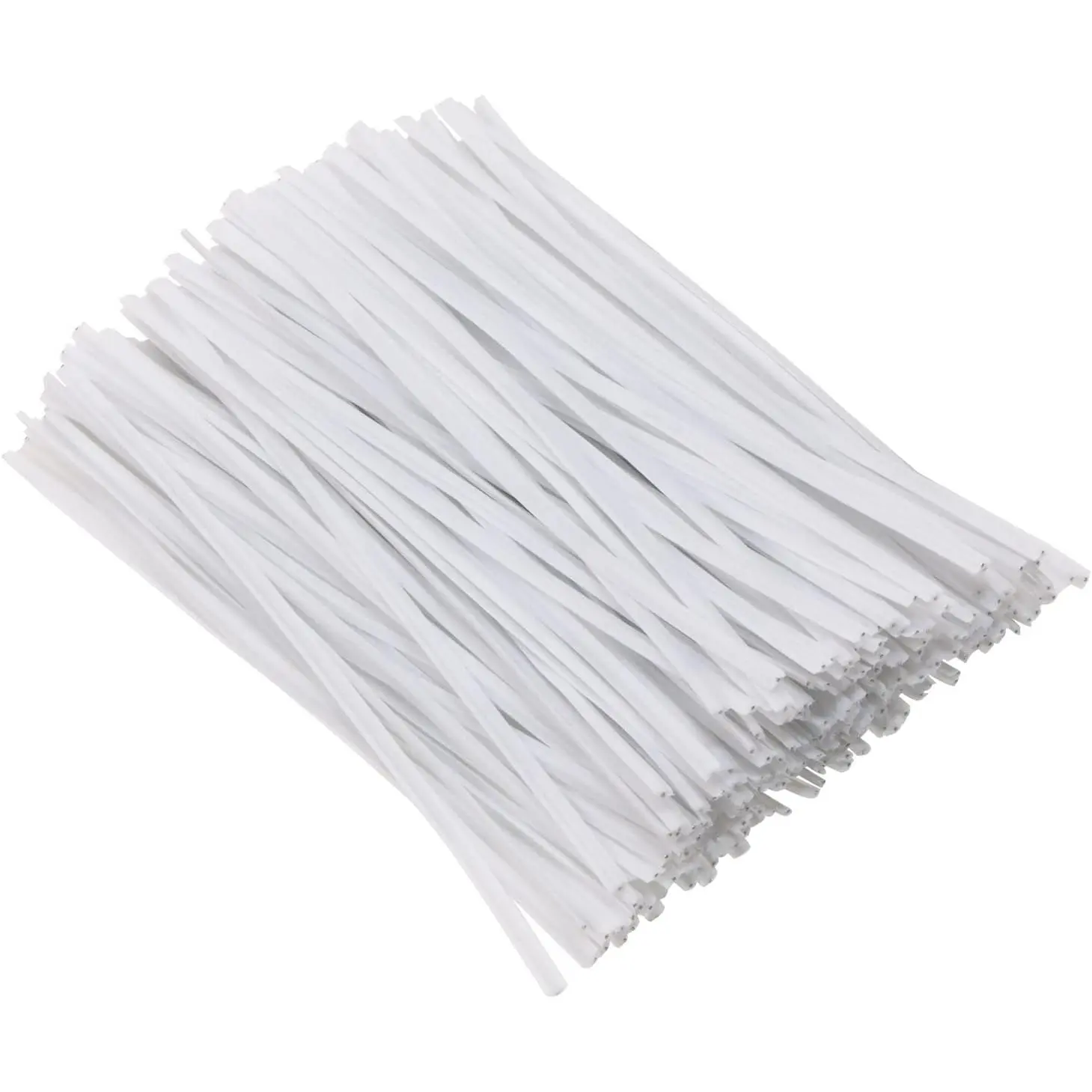 200 count 4 inch Wire Twist Ties with Plastic Coated  Multi-Purpose Ties for  Bags/Plastic Bread Bags//Party/Cords/ (White)