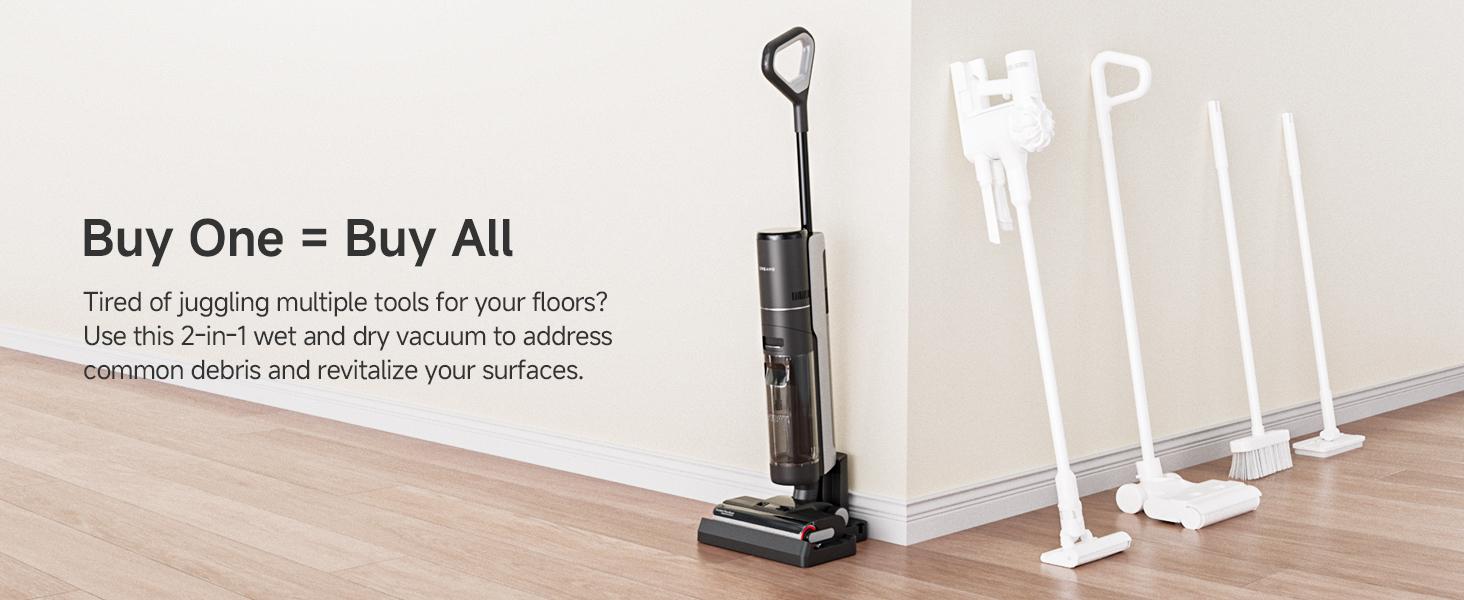 DREAME G10 Pro SE Vacuum Mop, Wet Dry Vacuum Cleaner, Cordless Vacuum Mop All in One for Hard Floors