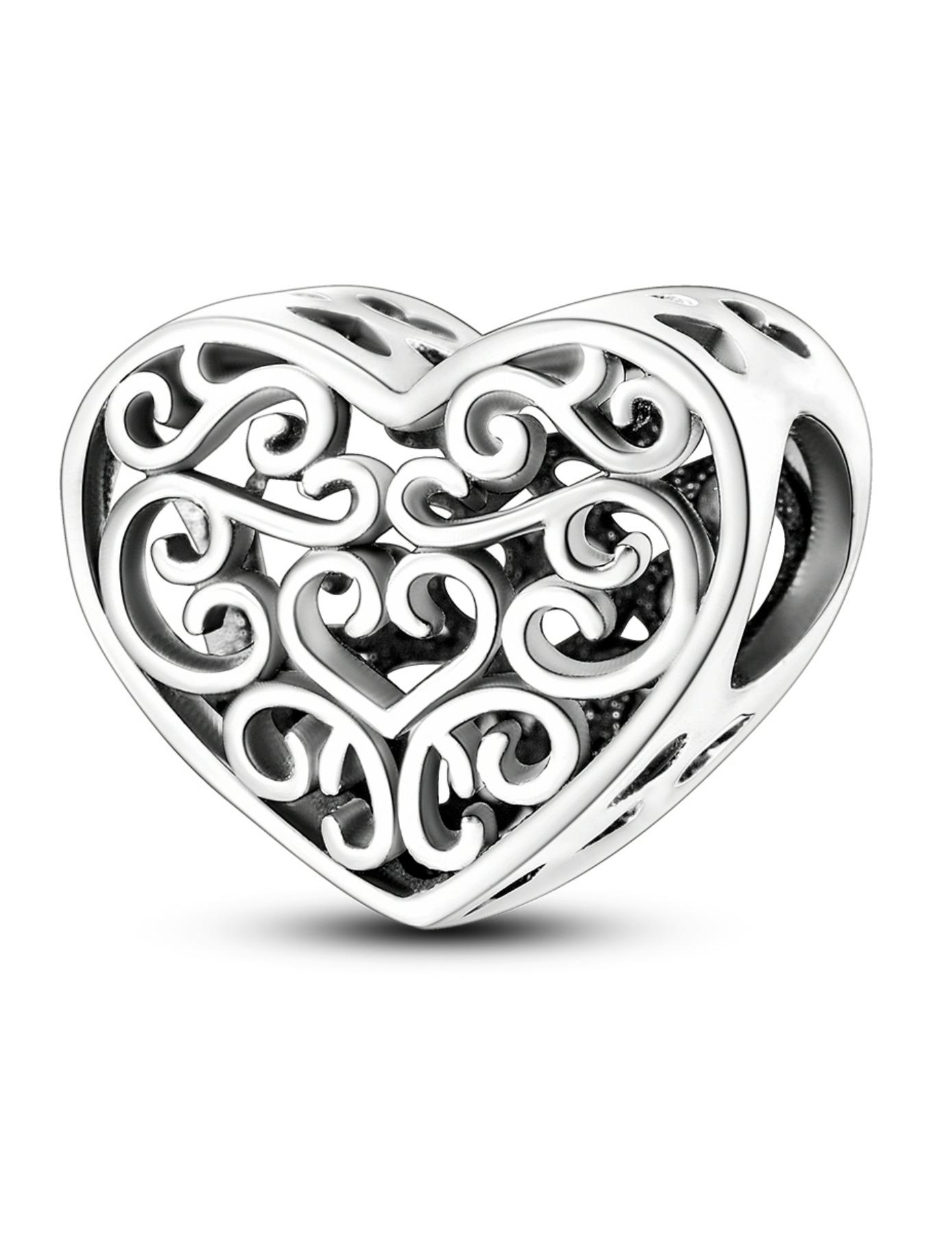Hollow Out Heart Design Charm Bead, Heart Charm Decor, Fashion DIY Jewelry Accessories for Women & Girls, Trendy All-match & Exquisite DIY Jewelry for Gift, DIY Jewelry Making