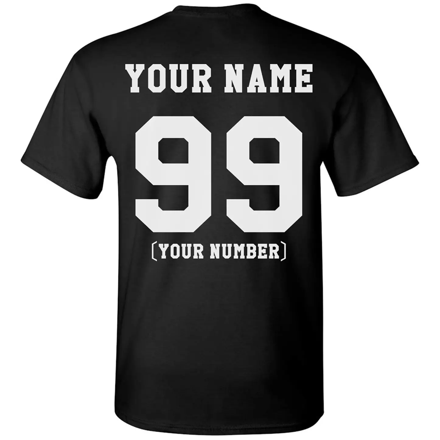 Custom Personalized Graphic Tee, Custom T Shirts For Men & Women Add Your Own Text Personalized Back Side T-Shirt, Plus Size print name