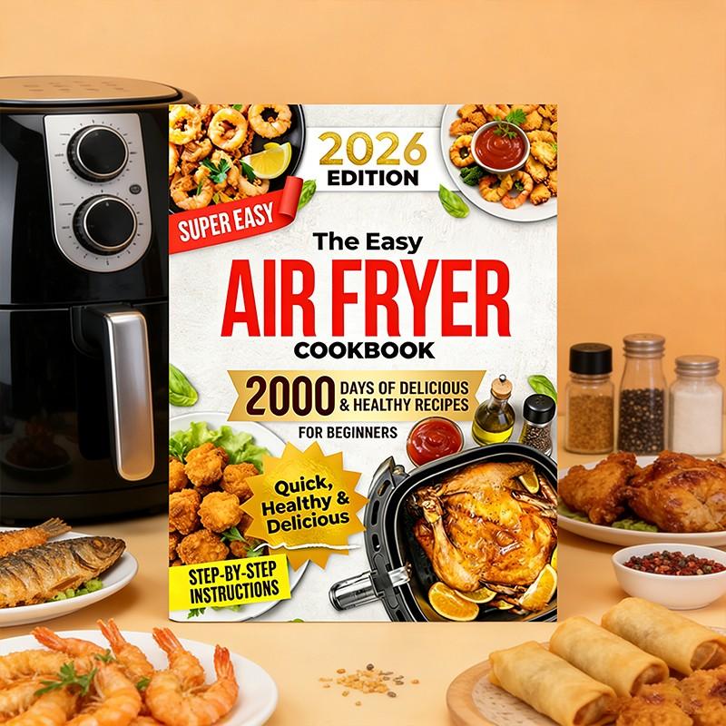 The Easy Air Fryer Cookbook for Beginners: 2000 Days Quick, Delicious & Effortless Recipes Book for Every Meal of the Day to Support Your Wellness Journey