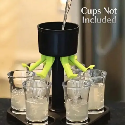 6 Shot Glass Dispenser, 1 Count Wine Dispenser, Beer Dispenser, Cocktail Dispenser, Bar Utensils for Home Kitchen Party, Bar Accessories