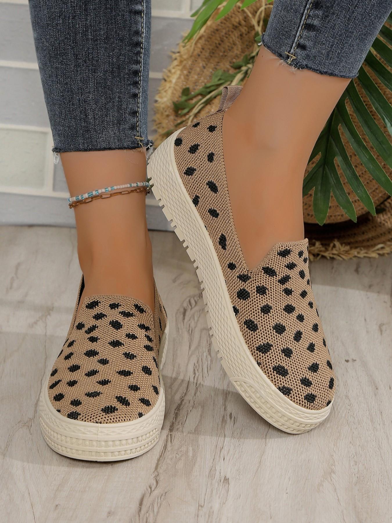 Women's Casual Comfortable Breathable Slip-On Flat Shoes, Lightweight Soft Versatile Footwear, Textile Upper Eva Sole, Plain Style