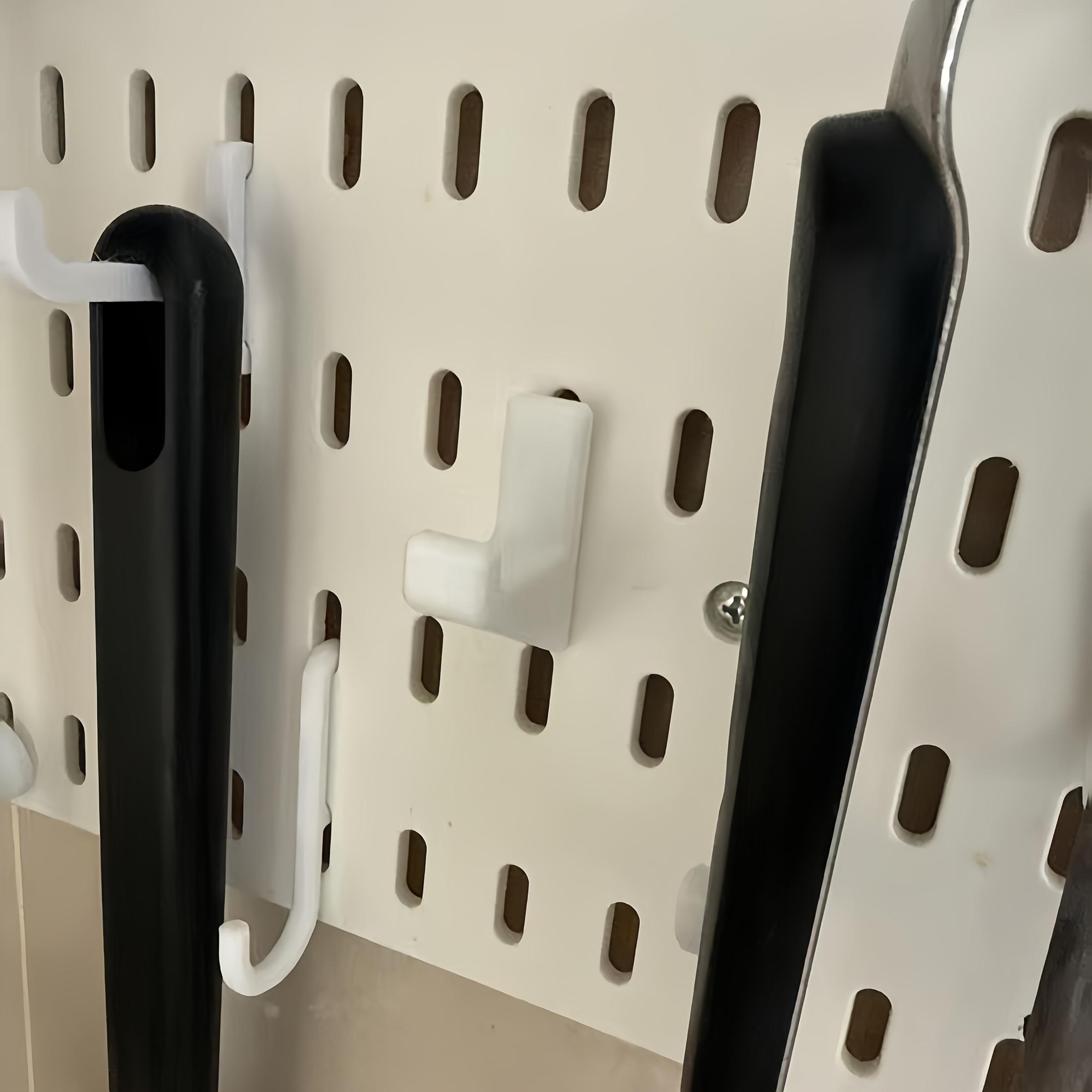 Pegboard Wall Mount Organizer, Durable Bracket & Hook Set for Organized Workspace, Garage Tool Storage, Ideal for Garage & Home Use