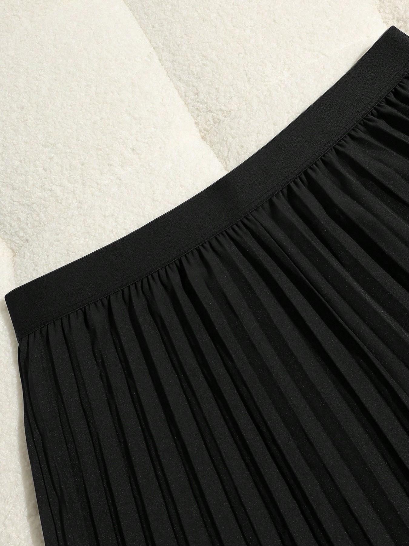 Women's Plus Size Trendy Chic 2 Piece Outfit, Clothes, Sleeveless Top & Pleated Wide Leg Pants Set, Tie Waist V-Neck Plisse Flowy Elegant Office Workwear