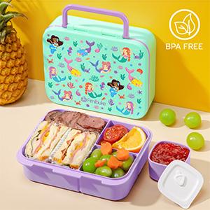 Fimibuke Bento Lunch Box with Stainless Steel Insulated Water Bottle – 32oz 3-Compartment Snack Container, Insulated Lunch Bag & Ice Pack Set Back to School Gifts