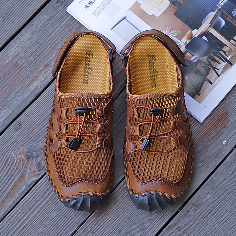 Handmade New Sandals, Durable Anti-Slip Comfortable, Versatile Closed-Toe Outdoor Casual Shoes, Perfect for Leisure Activities