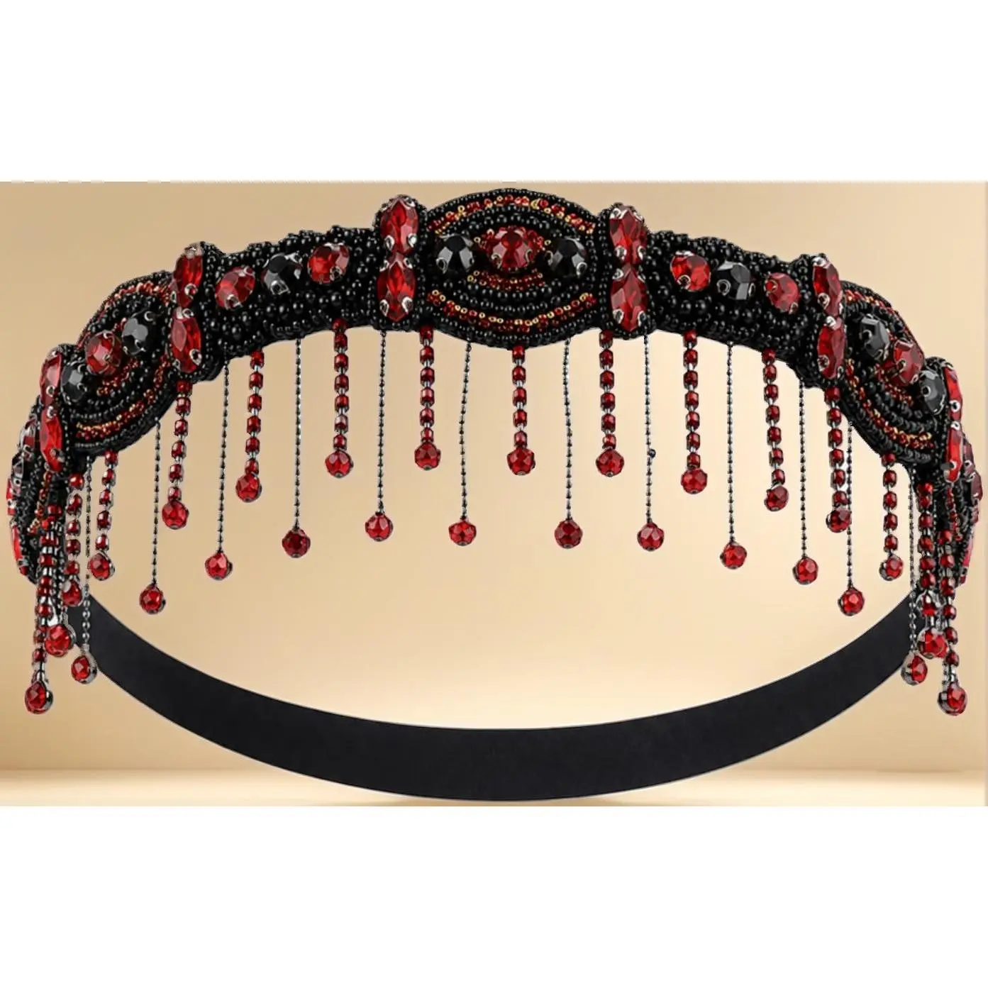 Women's Vintage 1920s Rhinestone Flapper Headband - Retro Glam Hair Accessory for Gatsby Parties, Costumes, Flapper Look