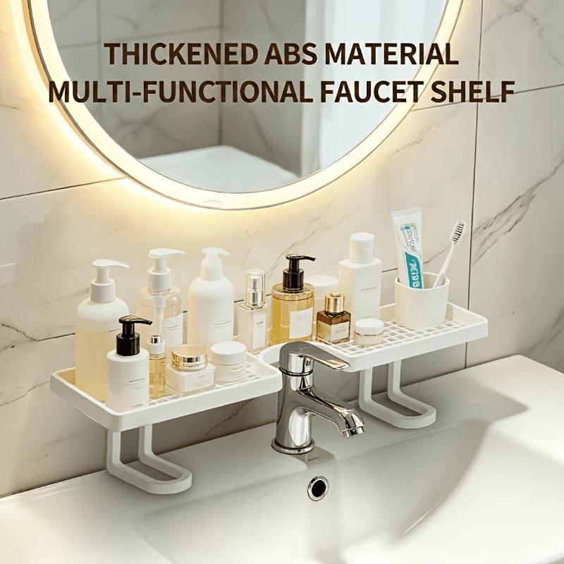 Simple bathroom sink rack, removable countertop storage rack, multi-functional kitchen seasoning storage rack, suitable for cosmetics, skin care products, toiletries, kitchen storage, shelf, Bathroom Organizer