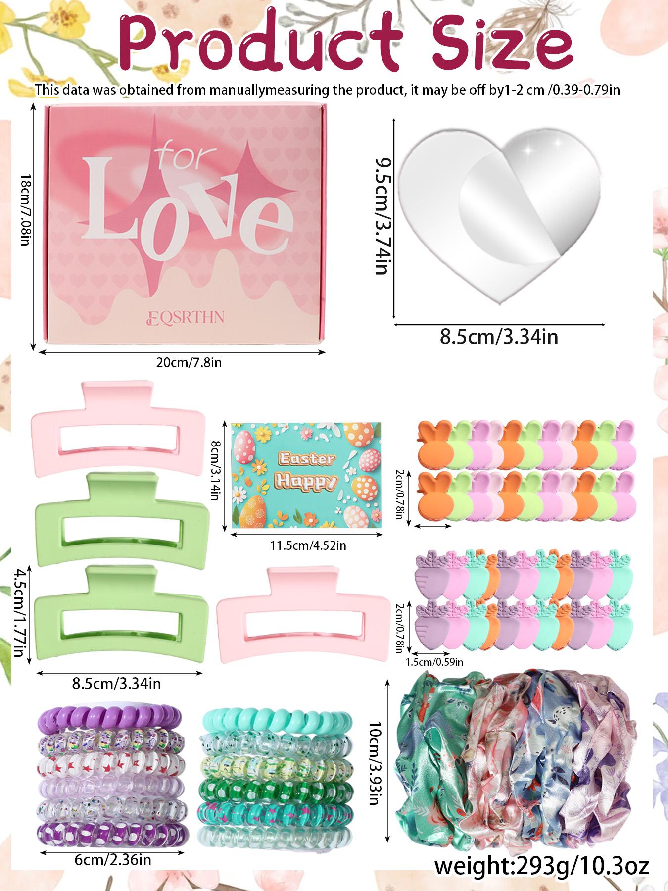 106-Piece Women's Hair Styling Gift Box, Easter Trending Hit! Includes Claw Clips, Hair Ties, etc. Easily Create Diverse Hairstyles, Self-Adhesive Mirror for Easy Touch-Ups, Perfect for Festival Parties and Daily Use, a Must-Have for Beauty!